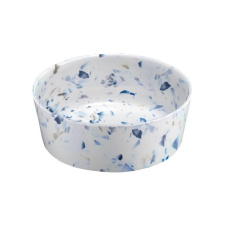 TARHONG Миска для животных "Terrazzo", бело-синяя, 12.6х4.2см/350мл