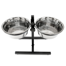 ZooZooZoo Стойка с мисками для собак, металлическая, 2х3800мл, 27.3см