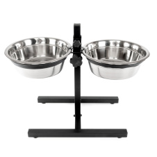 ZooZooZoo Стойка с мисками для собак, металлическая, 2х2700мл, 25.2см