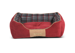 SCRUFFS Лежак для животных с бортиками "Highland", красный, 60х50x16см (Великобритания)!
