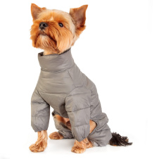 PUPPIA Комбинезон для собак, сверхлегкий "Jumpesuit А", серый, M (Южная Корея)