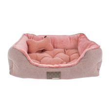 PUPPIA Лежак для собак и кошек "Presley", розовый, 54х47х17см (Южная Корея)!