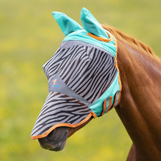 SHIRES FlyGuard Маска антимоскитная для лошади "ZEBRA", XFULL (Великобритания)