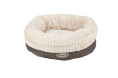 SCRUFFS Лежак для животных круглый "Ellen", серо-бежевый, 55х55х18см (Великобритания)