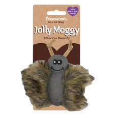 ROSEWOOD Игрушка для кошек мягкая "Бабочка Сильвер", серая, 12х12х2см (Великобритания)