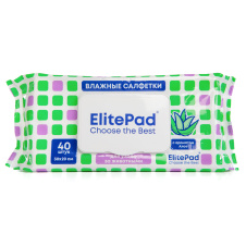 ELITEPAD Влажные салфетки очищающие тканевые для собак и кошек с ароматом алоэ, 30х20см, 1уп/40шт
