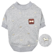 PUPPIA Футболка для собак "Gia", серая, M, 24см (Южная Корея)!