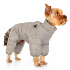PUPPIA Комбинезон для собак, сверхлегкий "Jumpesuit А", серый, L (Южная Корея)