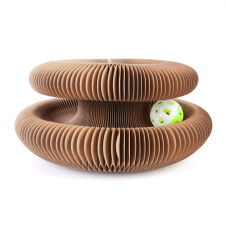 SkyRus Игрушка-когтеточка для кошек из гофрокартона "Organic Ball", малая, 24х24х10см