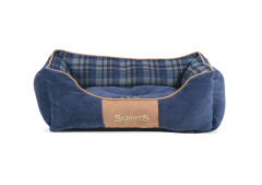 SCRUFFS Лежак для животных с бортиками "Highland", синий, 50х40x13см (Великобритания)!