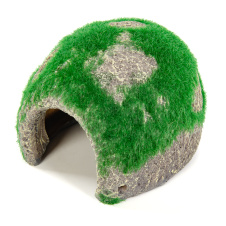 EXOPRIMA Укрытие - камень с мхом для аквариума "Moss Stone", 9х8х6см