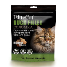 ELITECAT INSTINCT TREATS Лакомство для кошек "Утиное филе", соломка, 50гр х 3шт (до 16.10.2026)