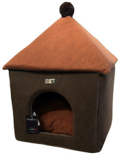 ANTEPRIMA Лежак - домик для животных "DogBed", коричневый, 43х42х58см (Италия)!