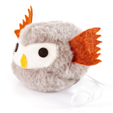 EBI Игрушка для кошек мягкая, вибрирующая "Бегающая Сова", серая, 7.6см (Нидерланды)