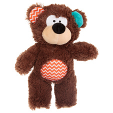 ZooZooZoo Игрушка для собак мягкая "Медвежонок", коричневая, 26см