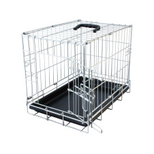 DUVO+ Клетка для собак однодверная "Pet Kennel MINI", серебристая, 47х30х37см (Бельгия)!