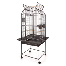 SkyRus Клетка для малых и средних птиц CA1159, тёмно-серая, 61х52х172см