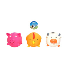 DUVO+ Игрушка для собак латексная "Петушок, Коровка, Свинка", в ассортименте, 9х7см (Бельгия)