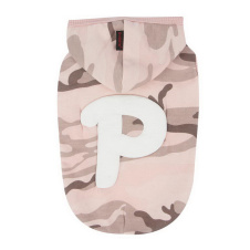 PUPPIA Футболка с капюшоном для собак "Veteran", розовый  камуфляж, M (Южная Корея)!