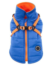 PUPPIA Жилет для собак утепленный со шлейкой "Mountaineer II", голубой, XXL (Южная Корея)
