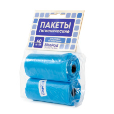 ELITEPAD Пакеты для уборки за собакой "Standart", синие, 2х20шт.