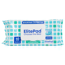 ELITEPAD Влажные салфетки очищающие для собак и кошек с ароматом морского бриза, 30х20см, 1уп/40шт