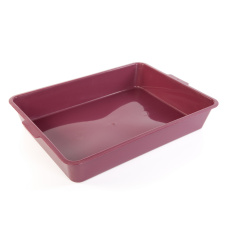 STRONG Туалет для кошек "Tray", бордовый, 44х31х8см