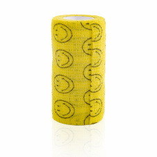 SMI FLEX-BANDAGE Бинт самофиксирующийся желтый с улыбками 1шт 10см*4,5м