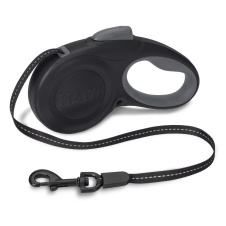 COA Рулетка для собак "HALTI Retractable Lead", лента, черная, M, 5м, до 20кг (Великобритания)!