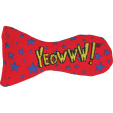 ROSEWOOD Игрушка для кошек мягкая с кошачьей мятой "Рыбка YEOWWW", красная со звёздами, 7.5х4х3см!