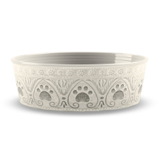 TARHONG Миска для животных "Medallion Paw", бежевая с лапками, 21.6х6.7см/1890мл