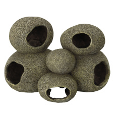 AQUA DELLA Укрытие для аквариума "Камень Rock Cave 3", серый, 21.5x15x13.5см (Бельгия)!