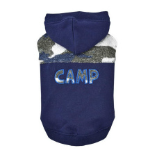 PUPPIA Толстовка для собак с капюшоном "Camp", темно-синяя, L (Южная Корея)!