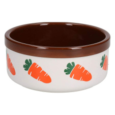 ROSEWOOD Миска для грызунов керамическая "Морковка", коричневая, 12.5см (Великобритания)