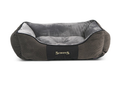SCRUFFS Лежак для животных с бортиками "Chester", графит, 75х60х18см (Великобритания)
