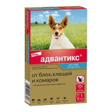 ELANCO ADVANTIX Препарат от клещей,блох д/собак весом от 4 до 10кг 1пип*1мл/уп