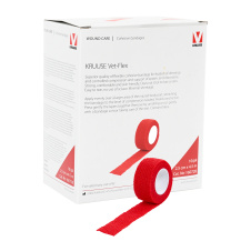 KRUUSE VET-Flex (2,5см/4,5м.) бинт самофиксирующийся КРАСНЫЙ, 1шт