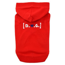 PUPPIA Толстовка для собак с капюшоном "D.O.G,", красная, M (Южная Корея)!
