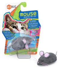 HEXBUG Игрушка для кошек интерактивная, микроробот "Мышка Грей", серая, 6.5х4х2.8см (США)