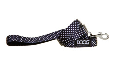 DOOG Поводок для собак "Pongo", черный в белую крапинку, S, 120х1.5см (Австралия)