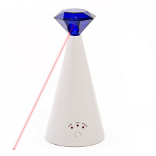 SkyRus Игрушка для кошек интерактивная с лазером "Laser Toy", белая + батарейки