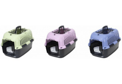 EBI Переноска для животных пластиковая с миской "Adventurer Color", зелёная, 49х32х32см!
