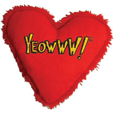ROSEWOOD Игрушка для кошек мягкая с кошачьей мятой "Сердце YEOWWW", мультиколор, 10.2х2.5см! 