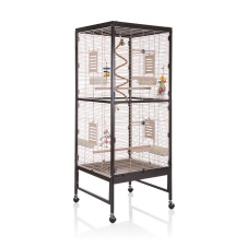 SkyRus Клетка для малых птиц "Paradiso 60", choco-vanile, 60х60х155см 