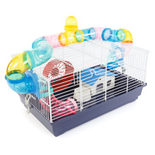 STRONG Клетка для грызунов "Hamster" синий поддон, 46x29x23см