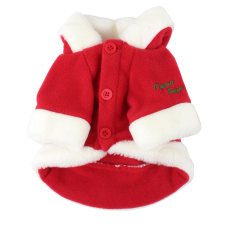 PUPPIA Куртка для собак с капюшоном новогодняя "Santa", красная, 5L, 62см (Южная Корея)