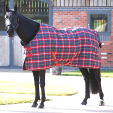 SHIRES TEMPEST Попона денниковая для лошади "Plus", 1200D, 200g, 130, красная клетка (Великобритания