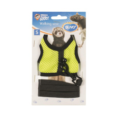 DUVO+ Шлейка для грызунов "Walking Vest", желто-зеленый, S (Бельгия)
