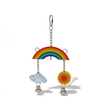 ROSEWOOD Игрушка для грызунов и птиц деревянная "Радуга подвесная", мультиколор, 29х12х1см