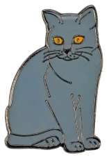 BLUE BUG Значок металлический "Кошка Британская", 15х23мм (Германия)